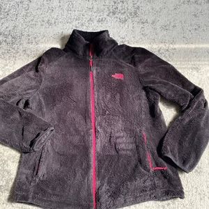 The North Face Size L  Black Active Full Zip Windproof Fleece bear Jacket black